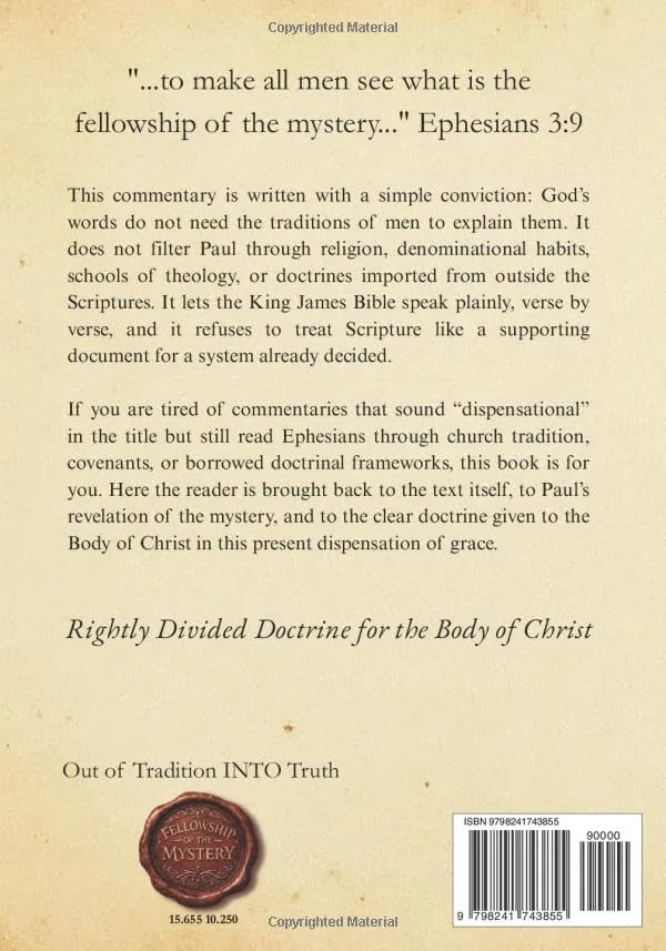 Back cover of Ephesians, by Michael R. Hammond